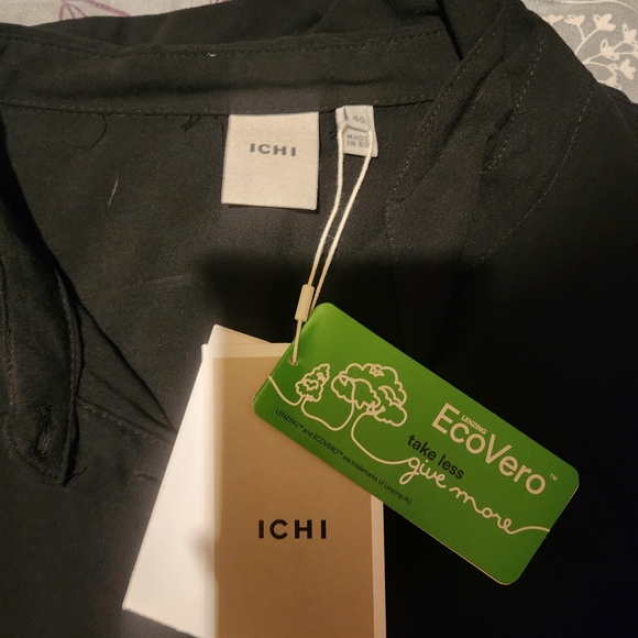 Elegant Black Mini Shirt Dress - Picture 2 of 3